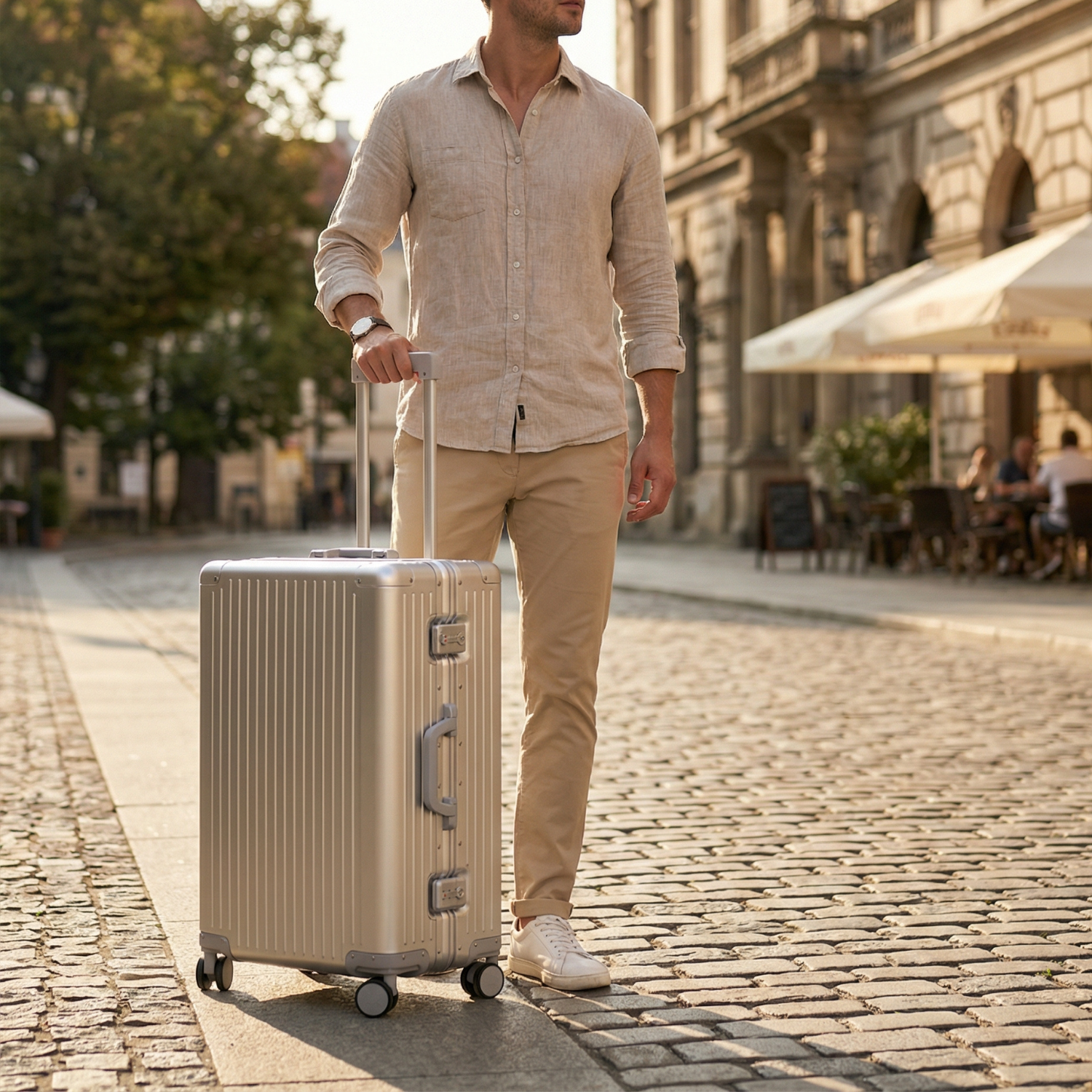 Valore Aluminum Suitcase Silver